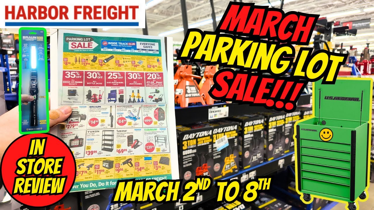 Harbor Freight March 2026 Parking Lot Sale Deals You Can't Miss!