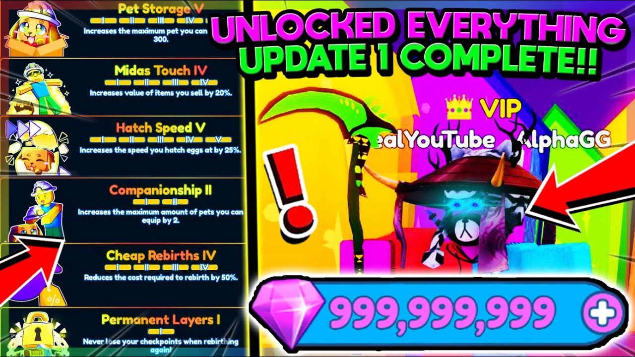 BUYING *EVERY* REBIRTH UPGRADE FOR MAX POWER!! UPDATE 1!! - Mining Simulator 2 (Roblox)