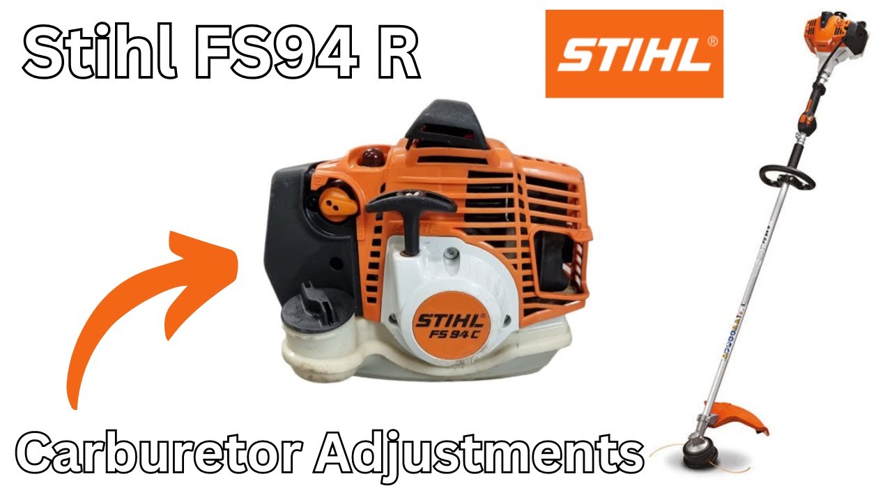 Stihl FS 94 R Line Trimmer Carburetor Adjustment #stihl #landscaping #smallenginerepair