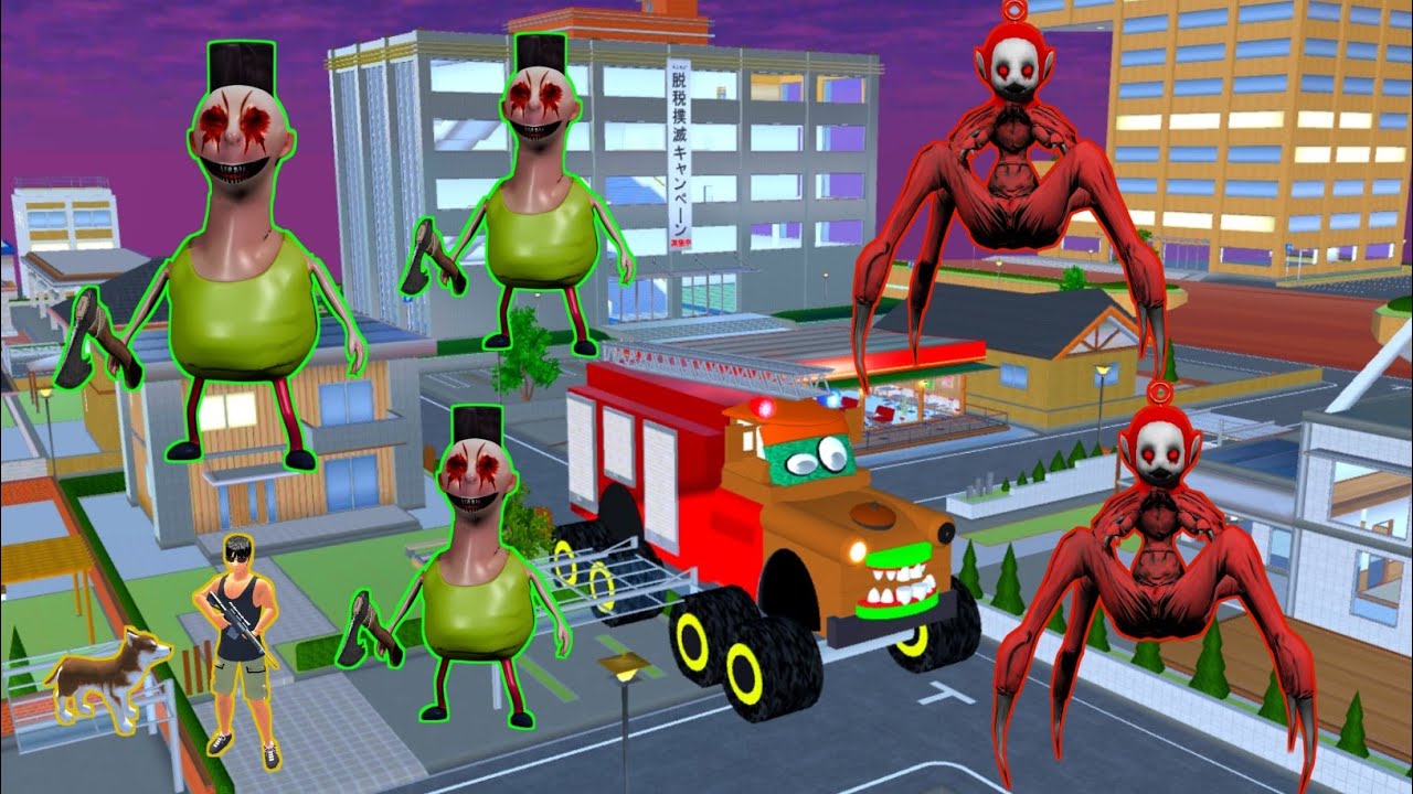 Hamood Habibi Mater and spiders were caught on CCTV camera attacking the city of Sakura 😱😱😱