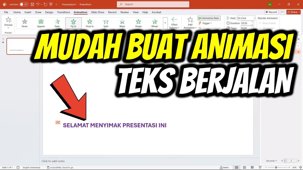 Cara Membuat Teks Berjalan di PowerPoint dengan Mudah Tanpa Plugin