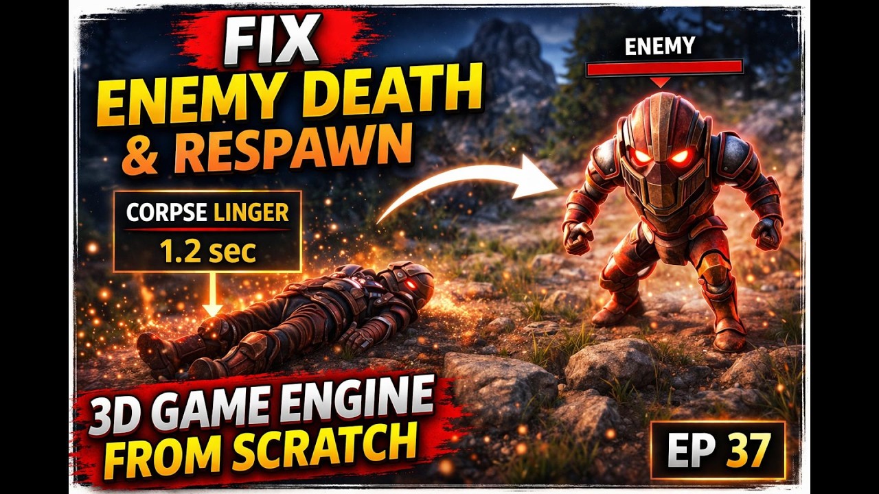 Build Enemy Death & Respawn in ECS | Corpse Linger + Clean Respawn | Ep 37