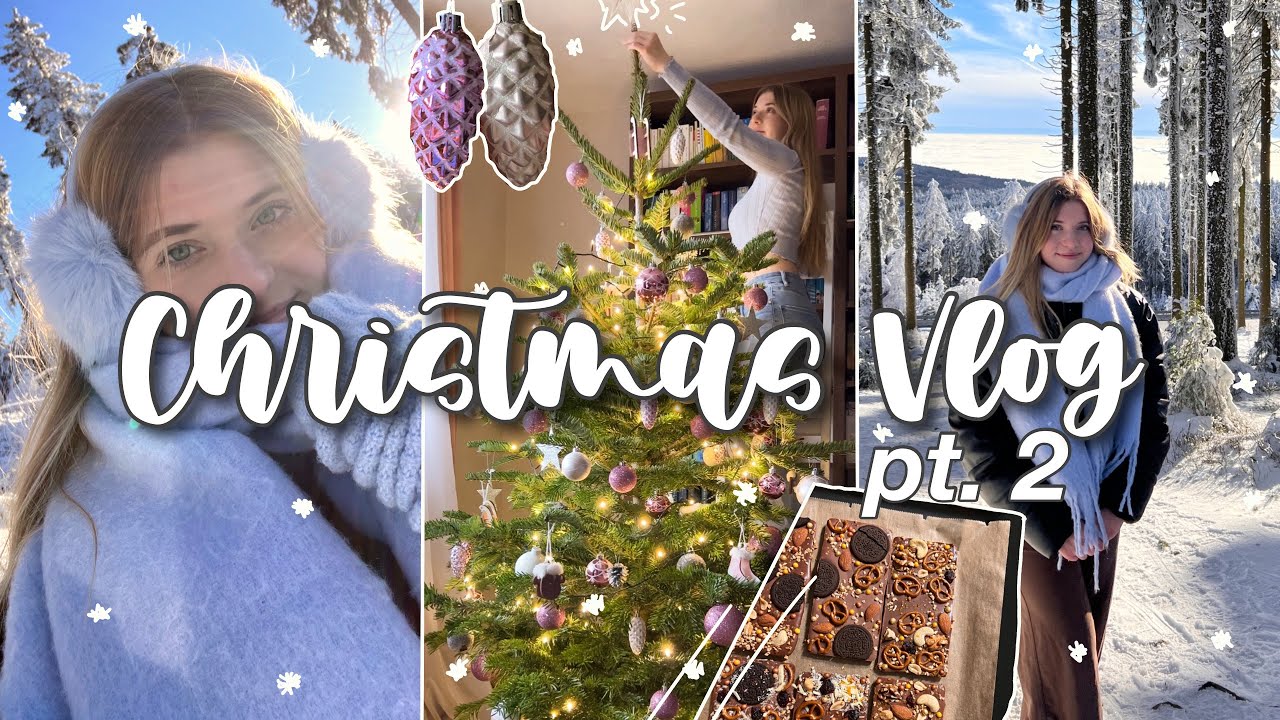 CHRISTMAS VLOG II | Schlittenfahren, Tannenbaum dekorieren, DIY Geschenke & mehr