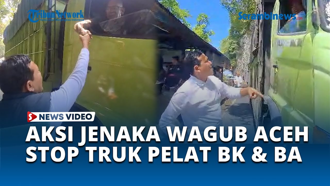 Aksi Wagub Aceh Dek Fad Hentikan Truk Barang Plat BK dan BA di Aceh Jaya