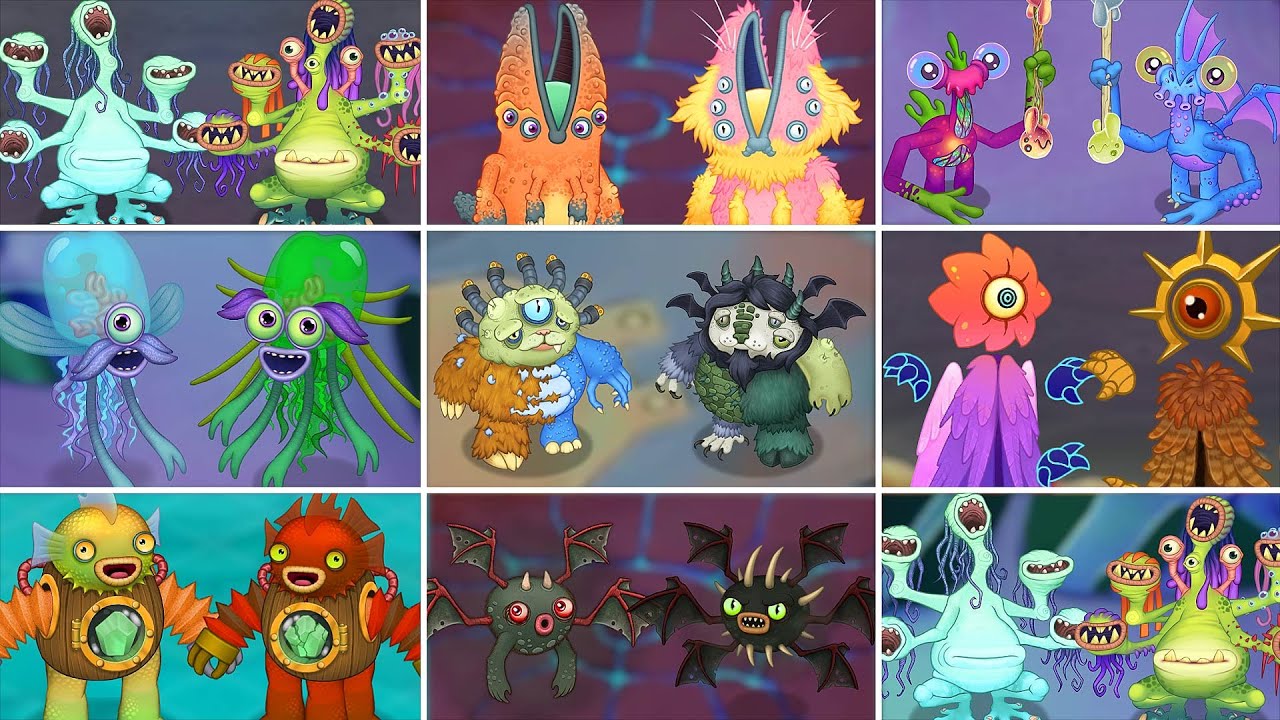 All Rare Ethereal Monsters Comparisons | Workshop/Plasma/Mech/Shadow | My Singing Mnsters