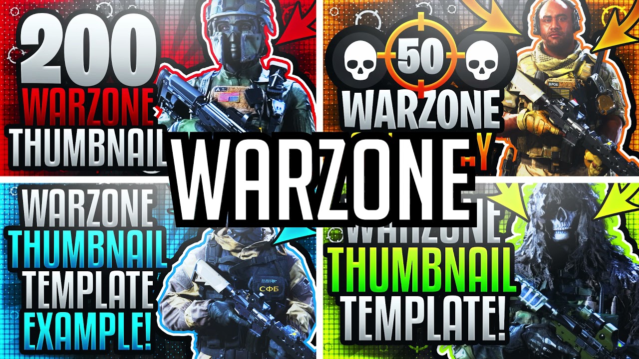 Warzone Thumbnail Template Pack #3