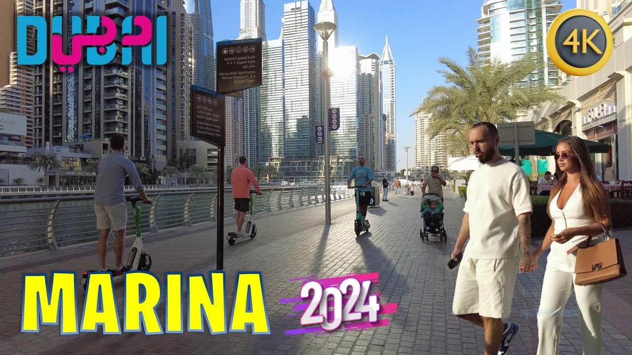 Wonderful Dubai Marina 🇦🇪 Walking Tour 4K [January 2024]
