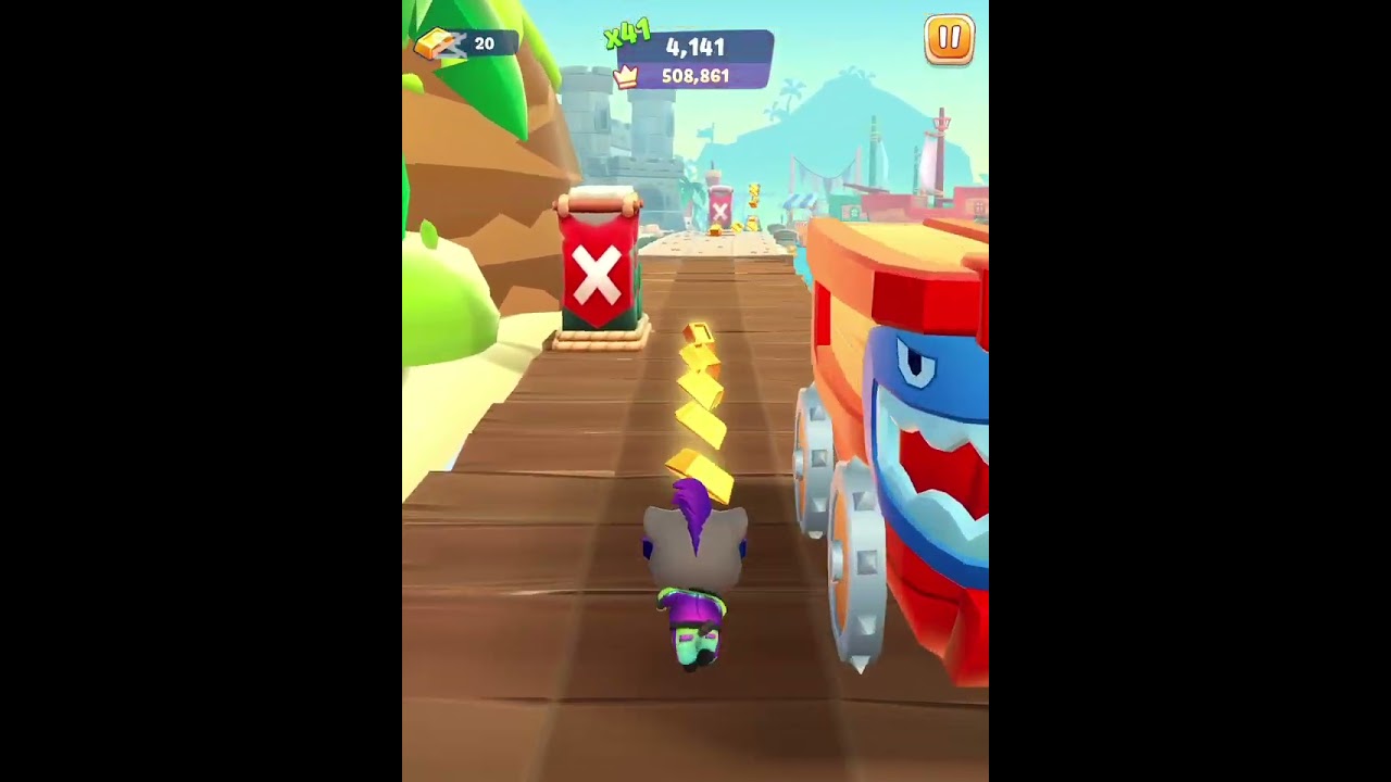 Playing talking Tom Tom rush for the last time