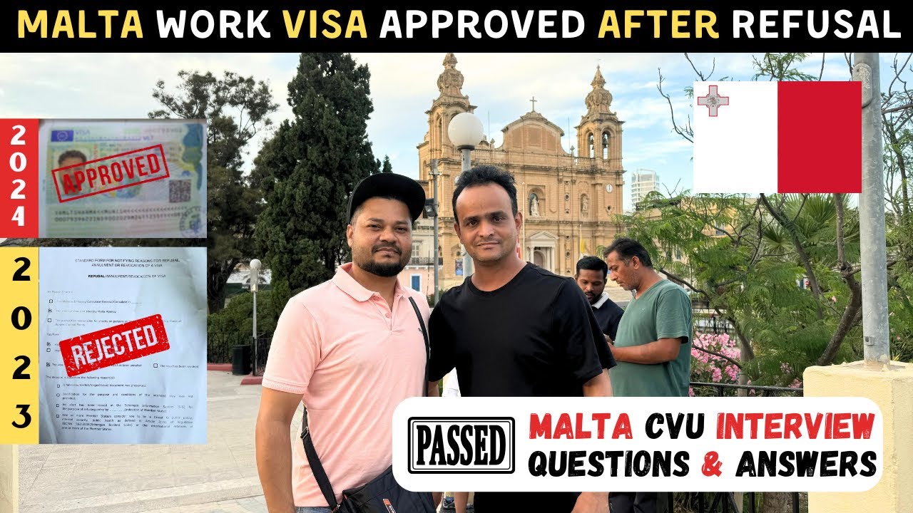 Malta Work Visa Approved After Refusal ! Visa Interview Questions & Answers ! Tabrez Malik
