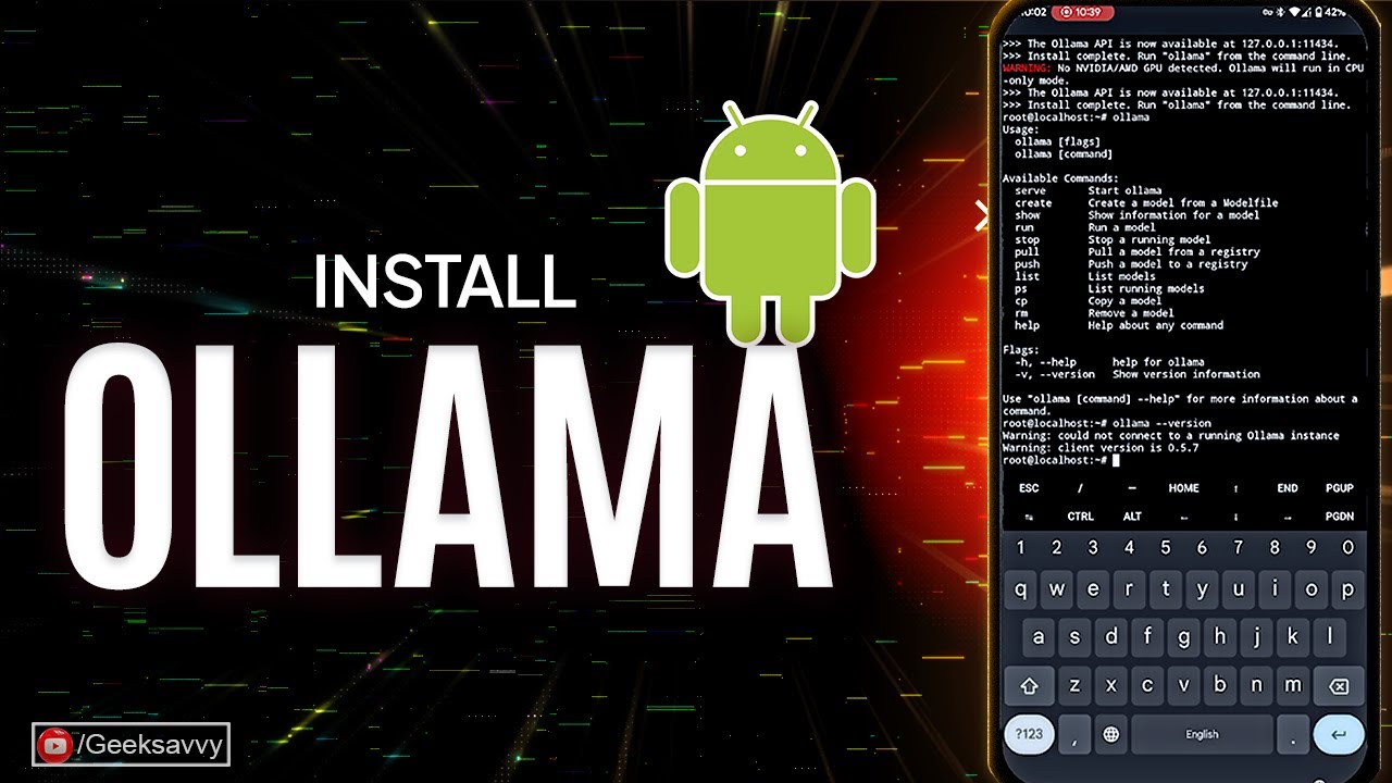 How to Install OLLAMA on Android? Run LLM Locally on Android(Termux) | Geek Savvy