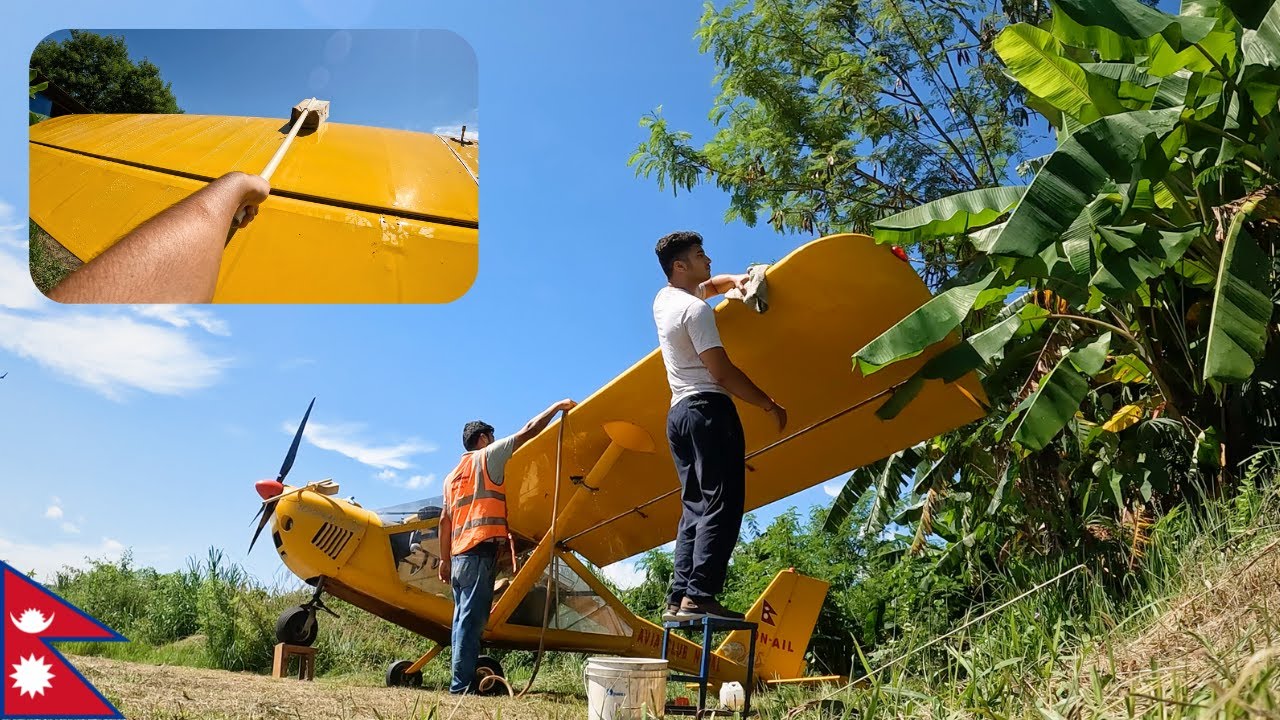 Washing our Aeroplane | Inside our Flying Club in Nepal 🇳🇵