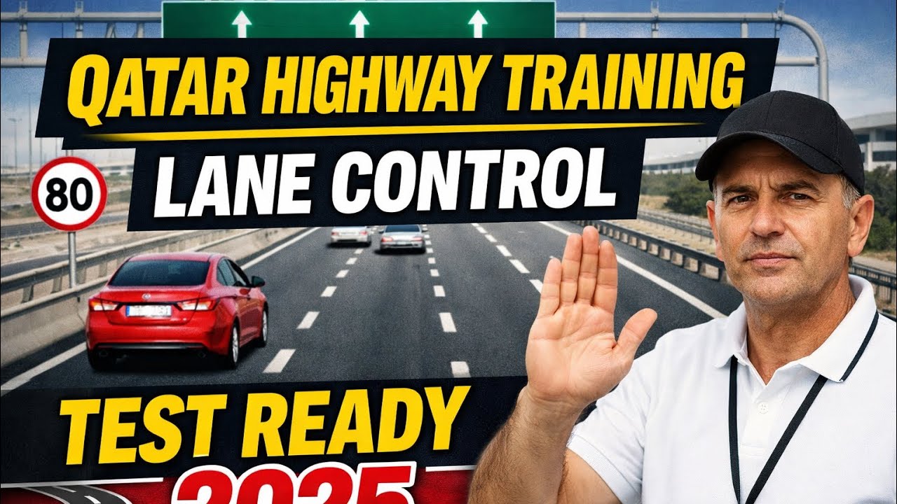 Qatar Highway Driving Training 2025 | Safe Speed, Lane Discipline & Road Test Tips