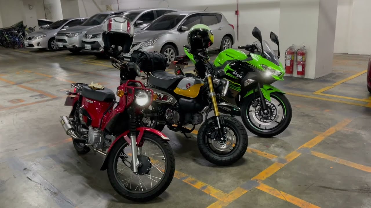本田猴子小狼一同去郊遊 陽明山賞櫻泡溫泉/ Honda Monkey 125 and Honda Cub 125 Go for a Ride in Yangmingshan National Park