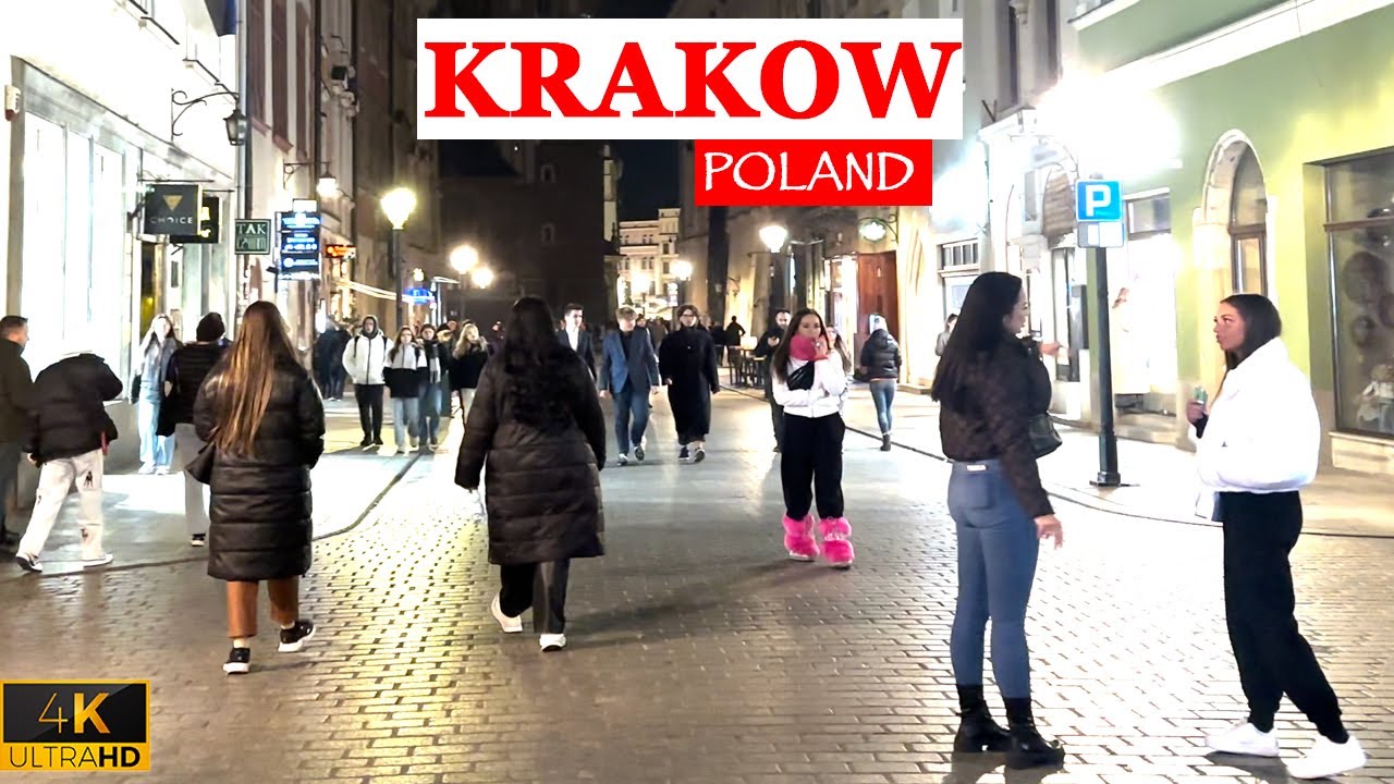 Krakow Poland 🇵🇱 NIghtlife Walk in Poland | 4k HDR walking tour
