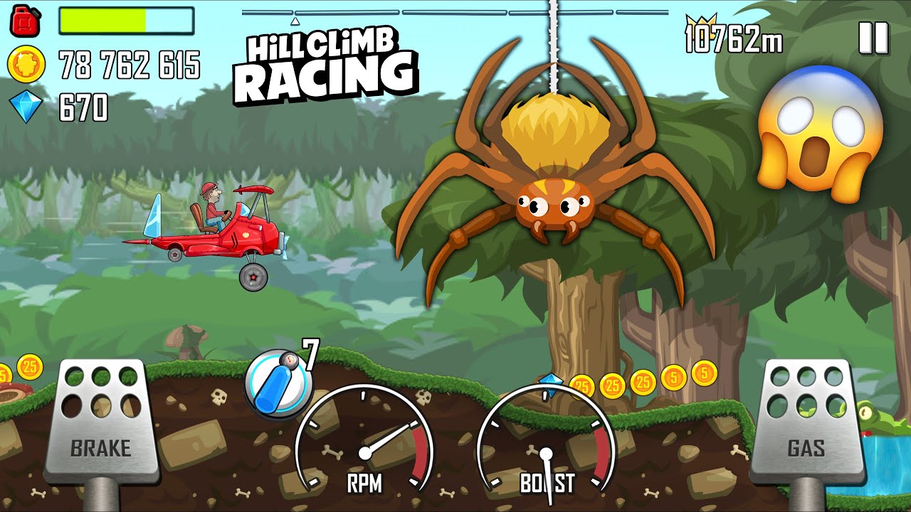 Hill Climb Racing - AIR CAR in JUNGLE | GamePlay
