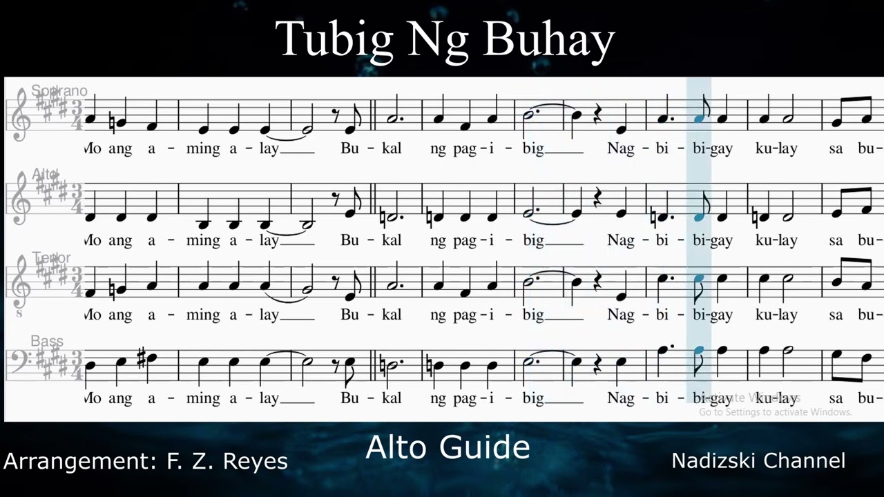 TUBIG NG BUHAY_Alto Guide #easterSunday