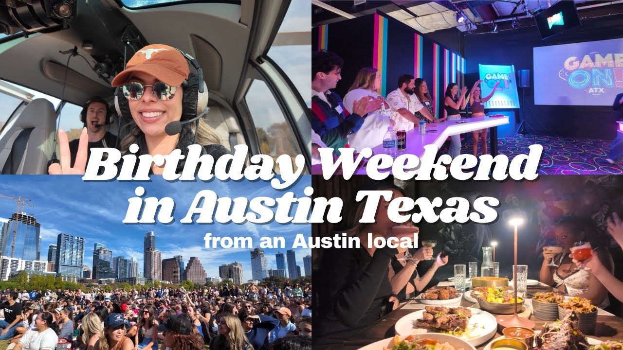 Austin Weekend Vlog | How to Spend A Birthday in Austin Texas + Helicopter Tour Over Downtown Austin