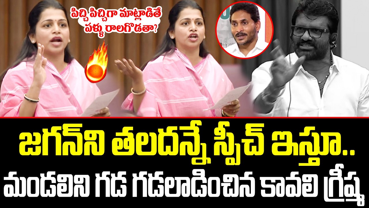 Kavali Greeshma Firing Speech In Assembly వైసీపీ ఎమ్మెల్సీ లను వణుకు పుట్టించిన కావలి గ్రీష్మ | ISM