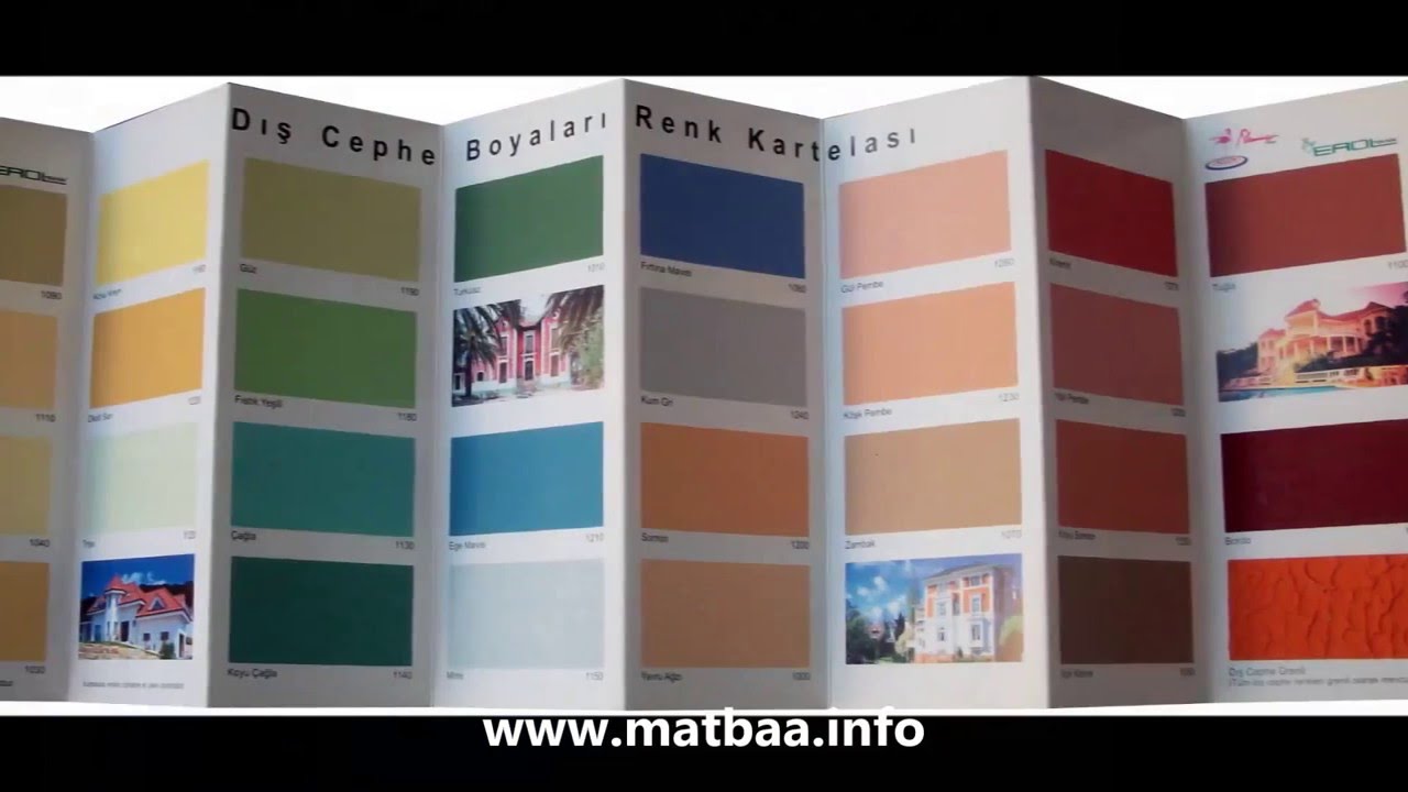 Şahiner matbaa boya renk kartelası imalatı (0216) 399 99 02