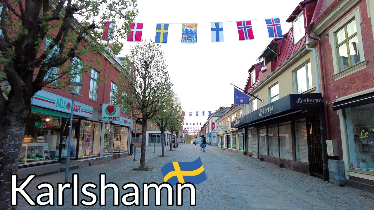 Sweden, walking tour of the city Karlshamn