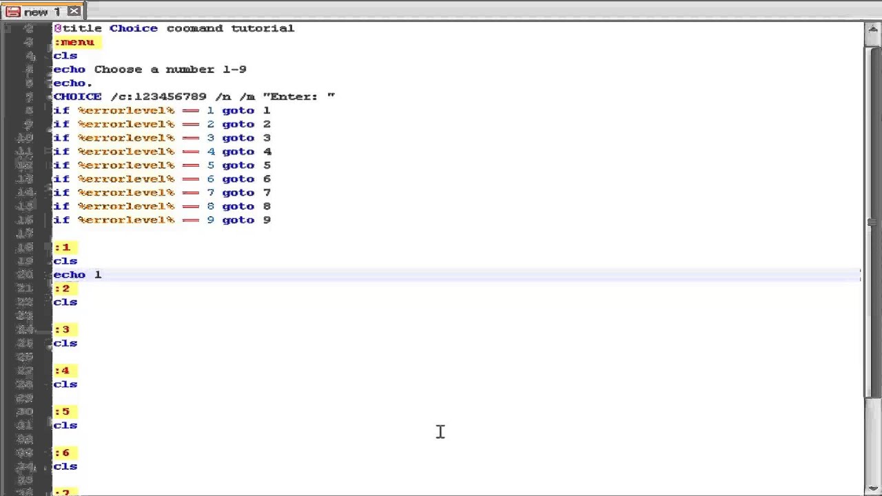 How to use the CHOICE command.