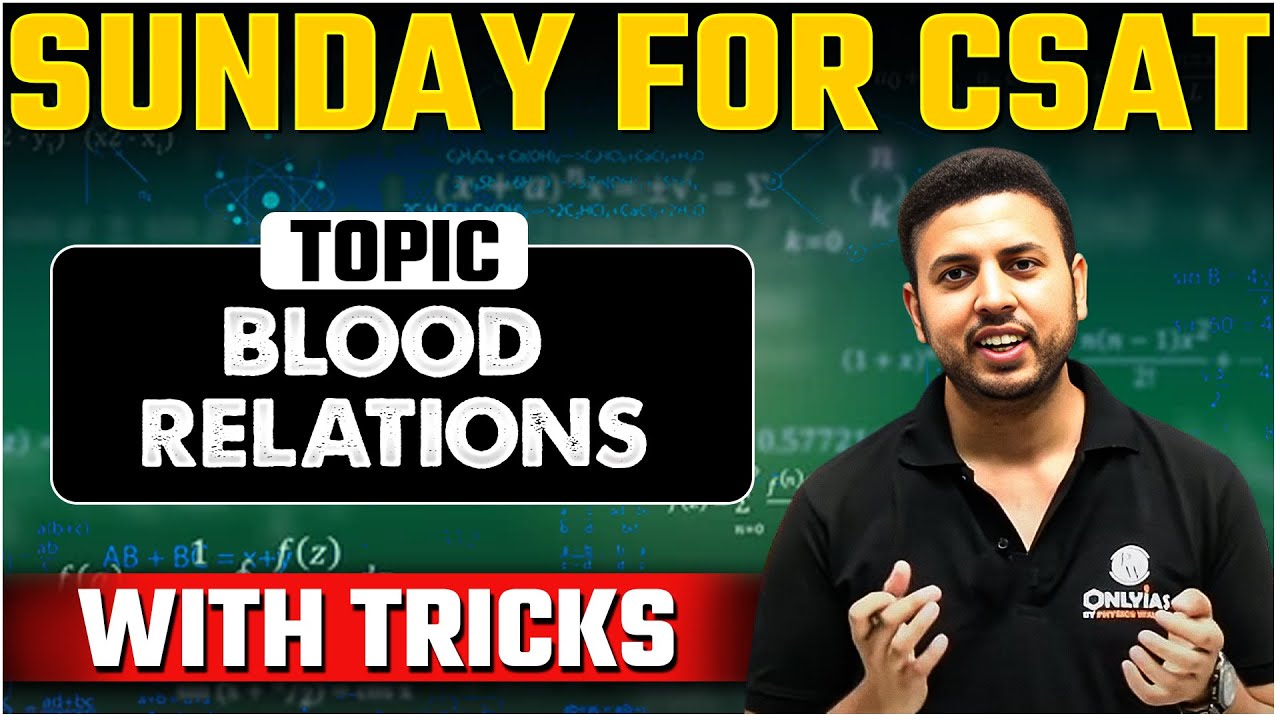 UPSC CSAT - All about Blood Relations | UPSC 2025 -26 |  Short Tricks | OnlyIAS CSAT