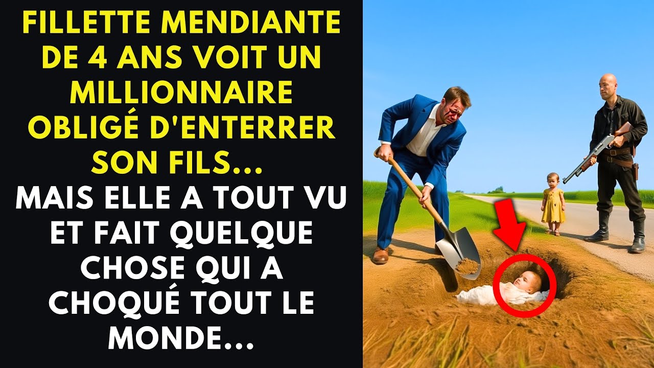 FILLETTE MENDIANTE DE 4 ANS VOIT UN MILLIONNAIRE FORCÉ D’ENTERRER SON FILS...