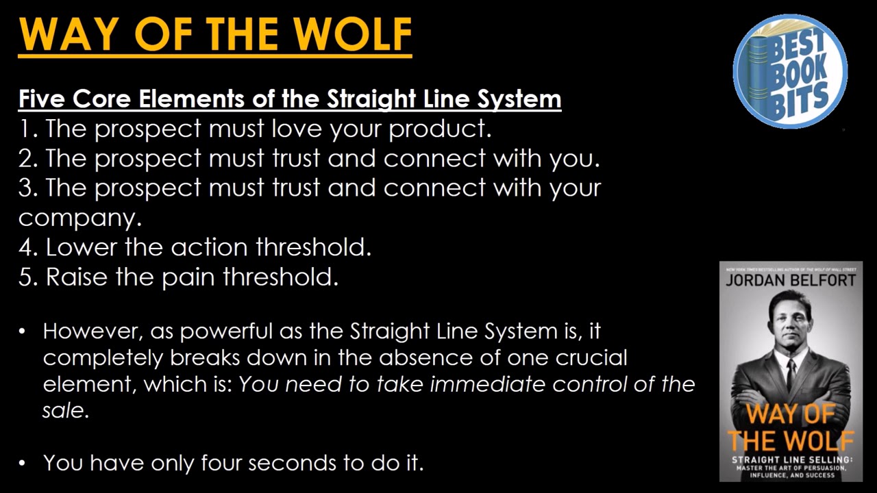 Way of the Wolf   Straight Line Selling   Jordan Belfort   Book Summary   Bestbookbits com