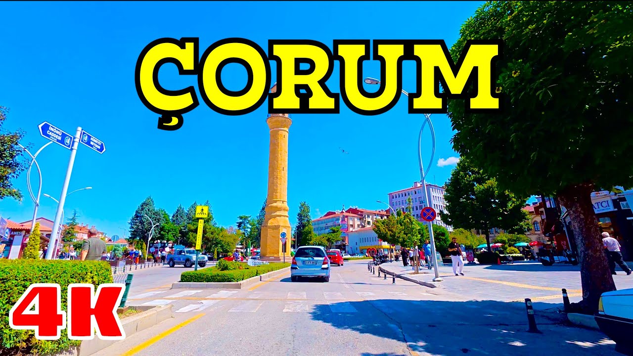ÇORUM 4K - Driving Downtown - Türkiye