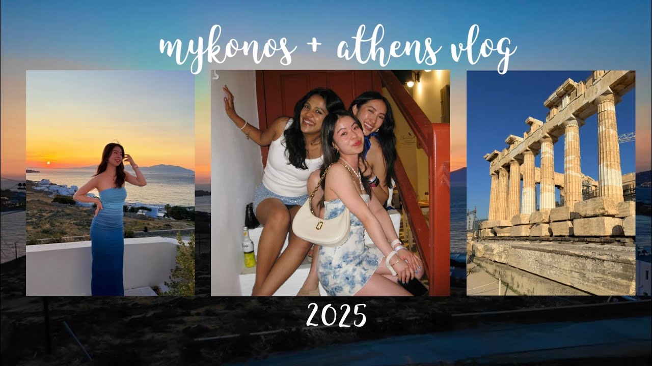 Greece Travel Vlog | Mykonos Sunsets, Luxury Bag Shopping, & Climbing the Acropolis