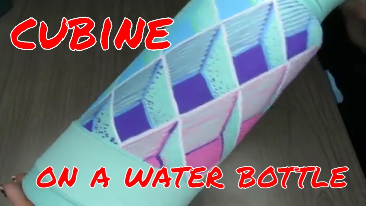 Cubine on a water bottle - watch as disaster strikes and I have to fix it!