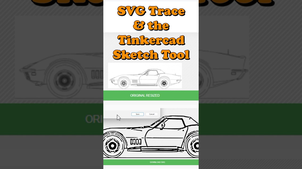 Quickly use Tinkercad Sketch & SVG Trace Make a Car in Minutes!
