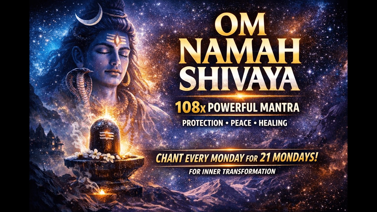 🔴 Om Namah Shivaya – 108 Divine Chant | Remove Negativity | Powerful Monday Mantra