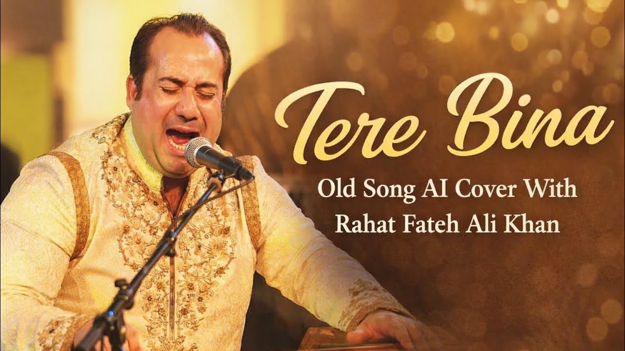 Tere Bina – Old Song AI Cover | Rahat Fateh Ali Khan Style | 90s Romantic Hindi Song