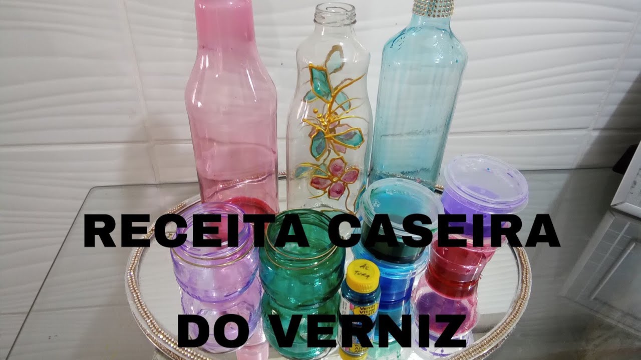 COMO FAZER DUAS RECEITAS CASEIRAS DO VERNIZ VITRAL COLORIDO # By Socorro Rodrigues