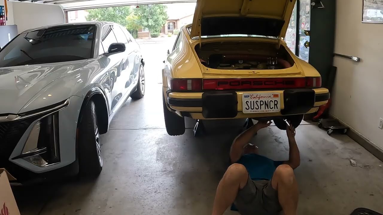 1976 Porsche 912E Dropping the engine again.