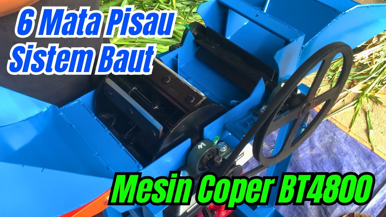 SUPER CEPAT 2 TON/JAM !!! Mesin Cacah Pakan Ternak 6 Mata Pisau Seri BT4800 #mesincacahrumput