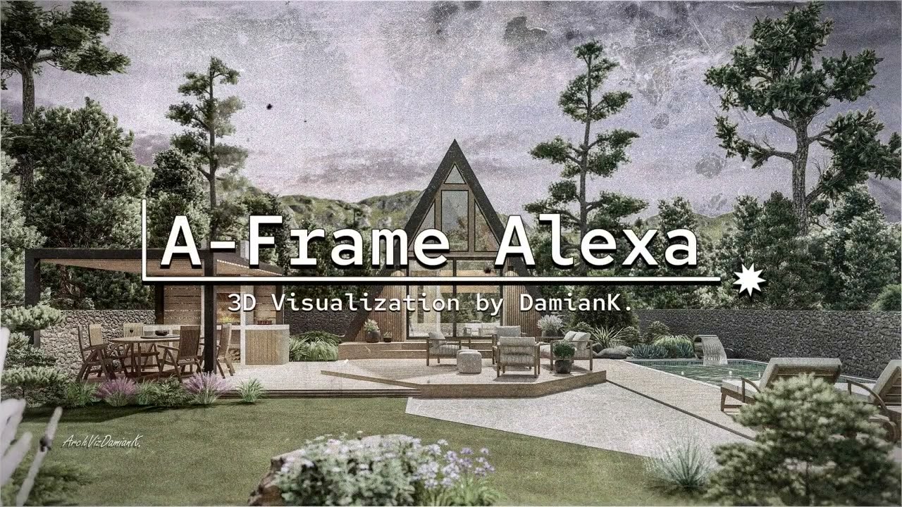A-Frame Alexa 30m2 , basic plans 3D/2D model