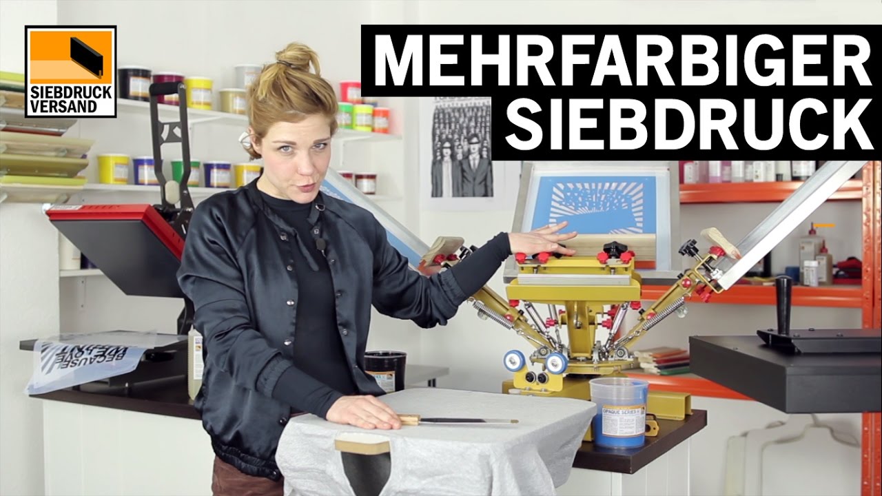 Mehrfarbiger Siebdruck mit HDT4000 ADVANCED Siebdruckkarussell