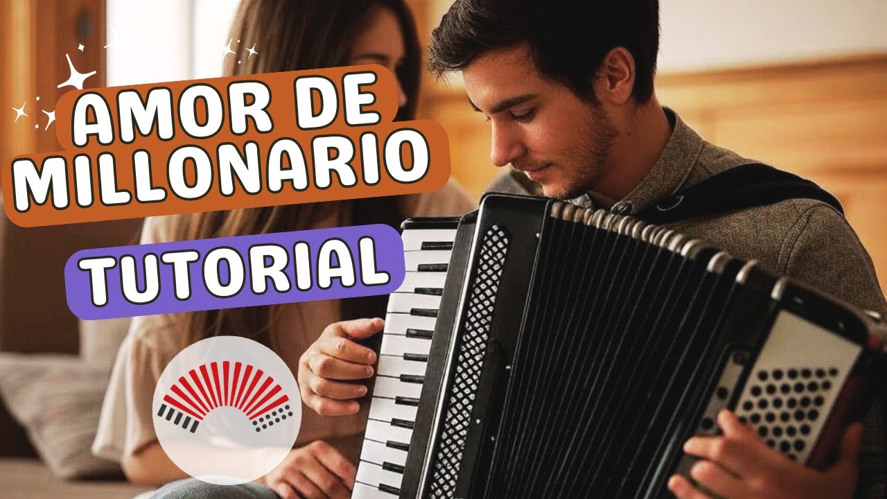 🎹 AMOR DE MILLONARIO - LOS PALMERAS - TUTORIAL PARA ACORDEON A PIANO - CUMBIA