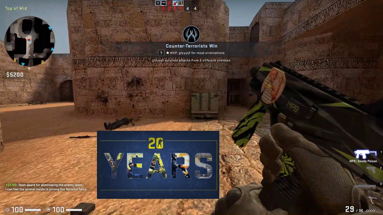 CS: GO - Dust II map 20th Anniversary Casual