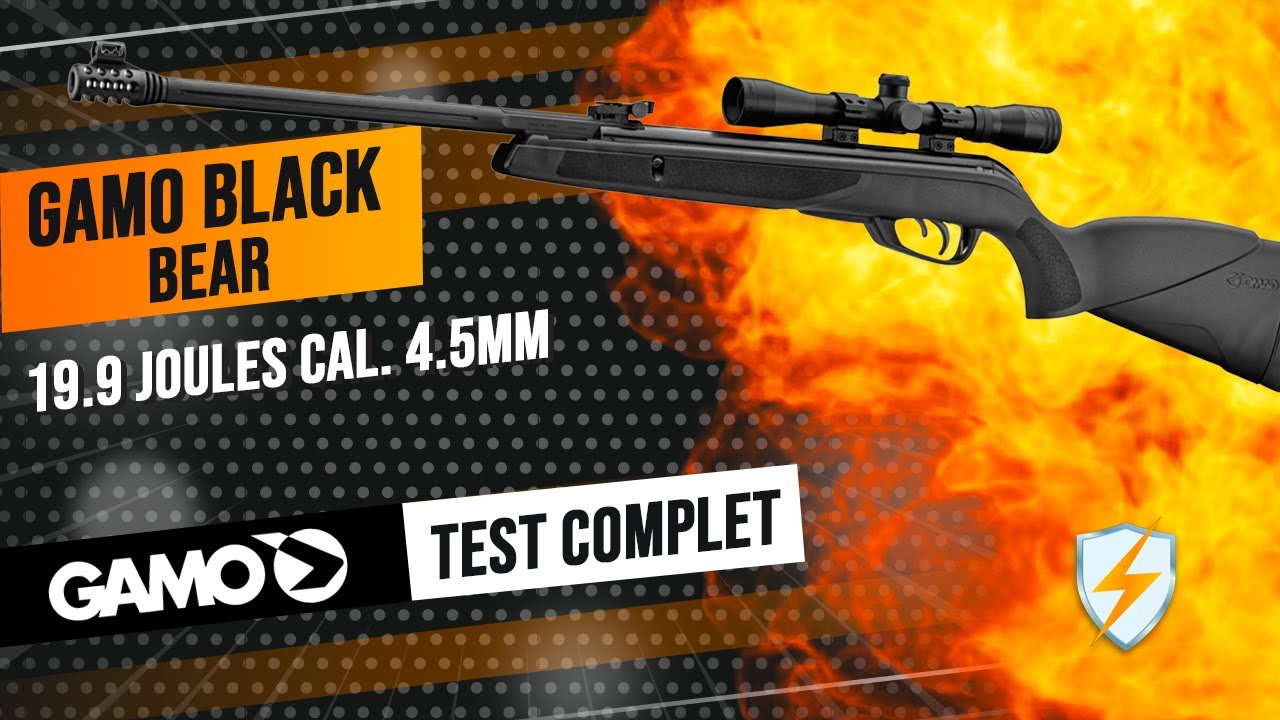 Gamo Black Bear calibre 4.5mm : carabine 20 joules, une port&eacute;e impressionnante de 90 m&egrave;tres