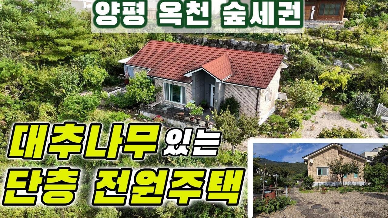 60926 양평 옥천 신복리 숲세권 단층주택  대추나무 있는 전원생활, 매매 5억4천