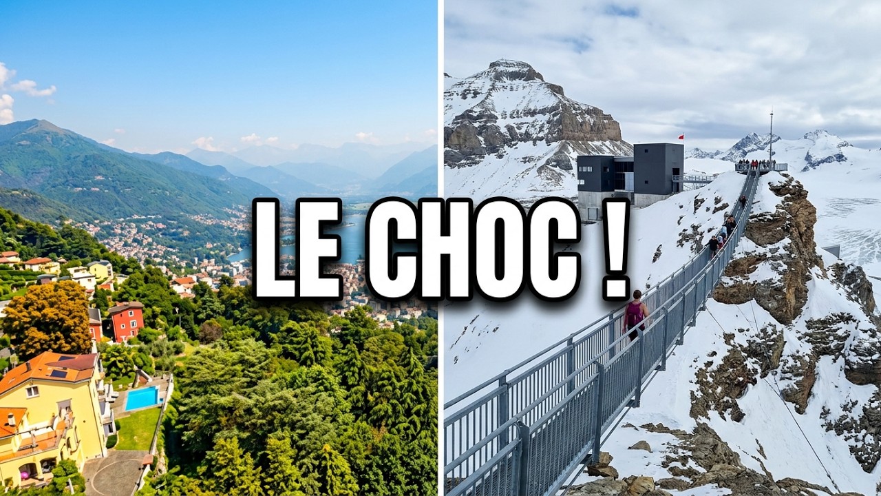 Glacier 3000, les Diablerets (VD), cardada, Locarno (TI) La 3e partie des 4 coins de la suisse.