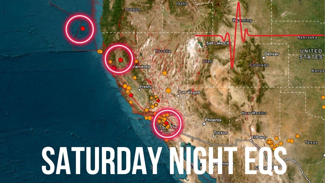 California Earthquake activity tonight..Numerous deep Earthquakes Japan region. SAT Night.