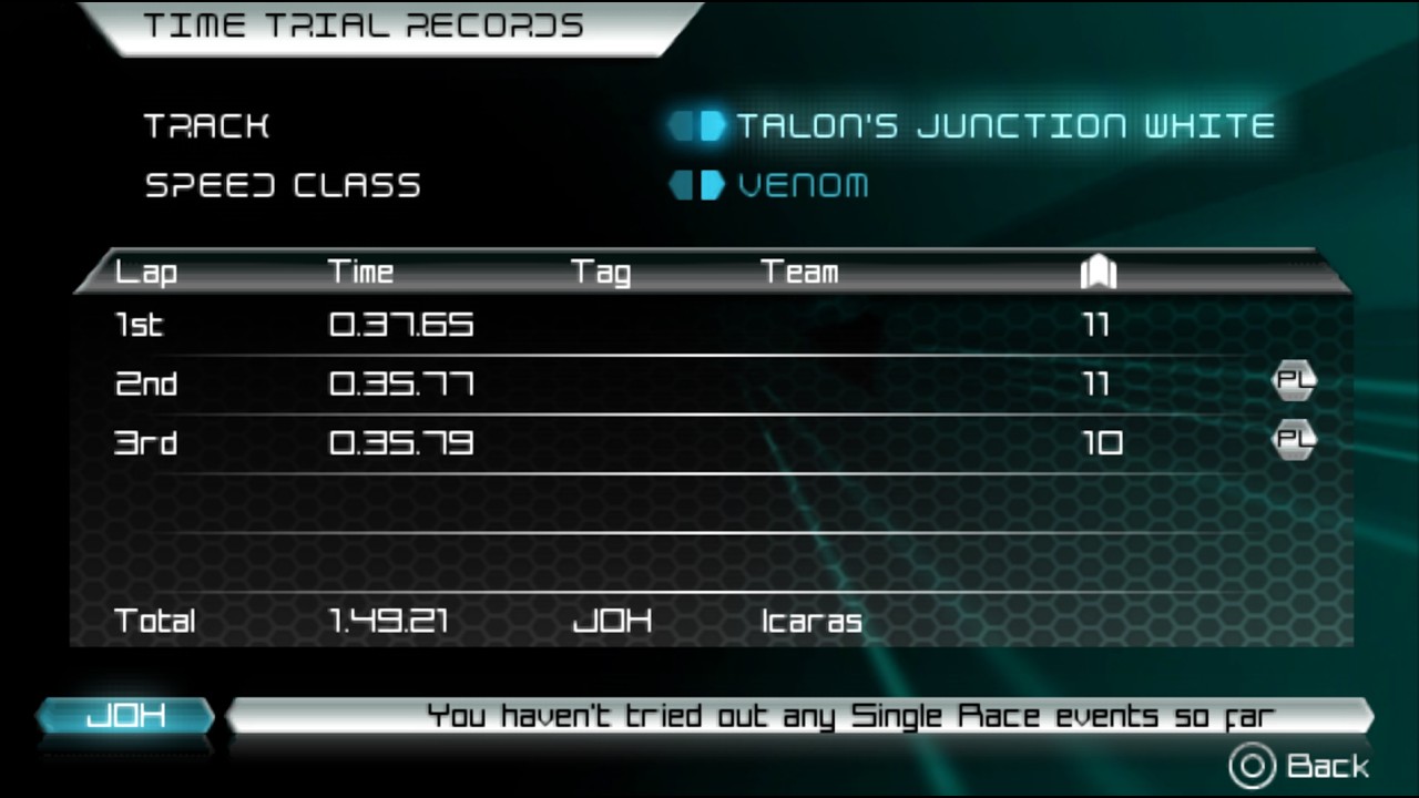 Wipeout Pulse - Talon's Junction White - Venom  *WORLD RECORD* 1:49.210