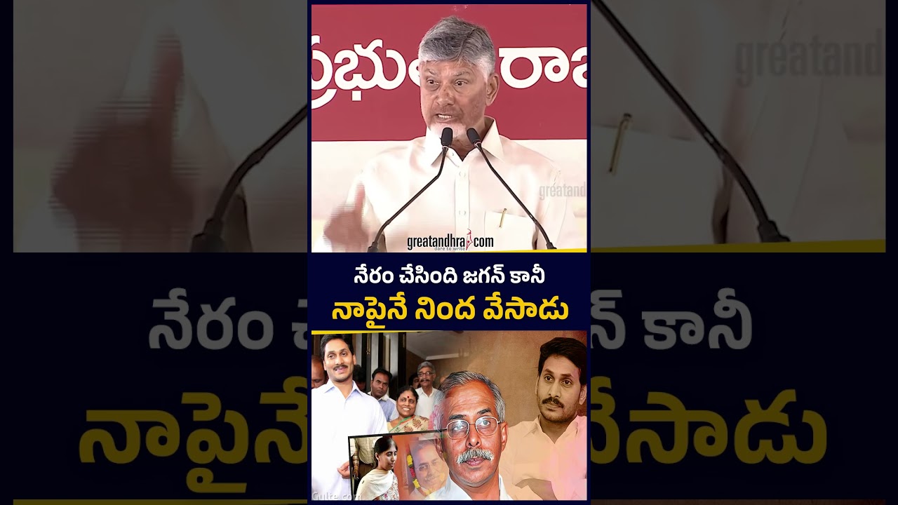 నేరం చేసింది జగన్, కానీ నాపైనే నింద వేసాడు : Chandra Babu | YS Jagan