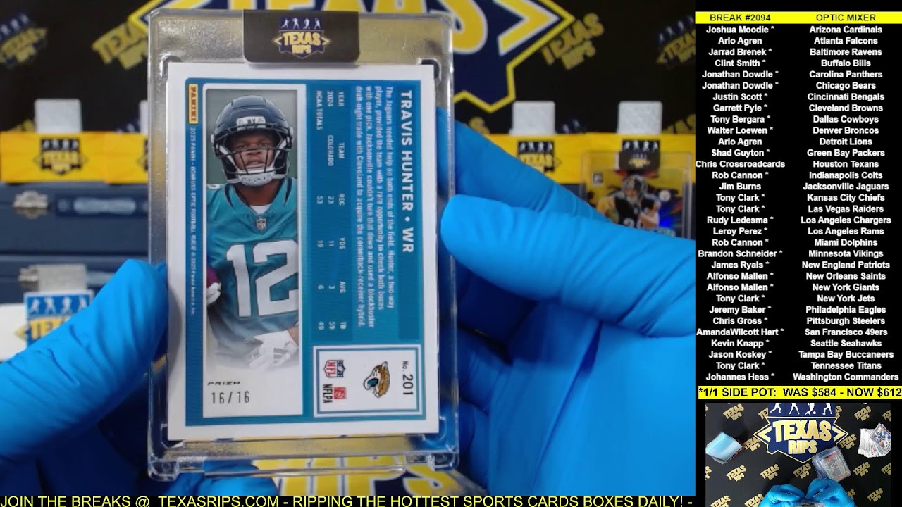 BREAK #2094 - 2025 DONRUSS OPTIC FOOTBALL MIXER : HOBBY & CHOICE - DOWNTOWN HUNTING