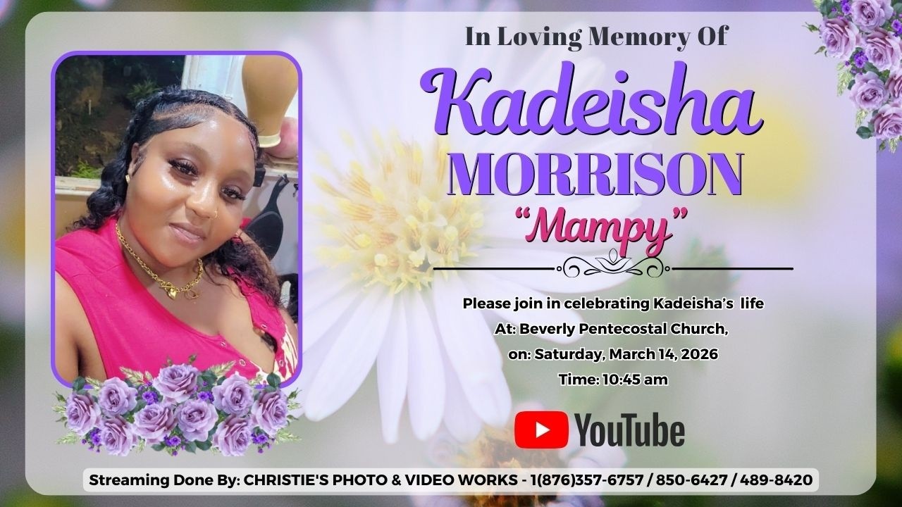 Kadeisha Andrea Morrison Thanksgiving Service.