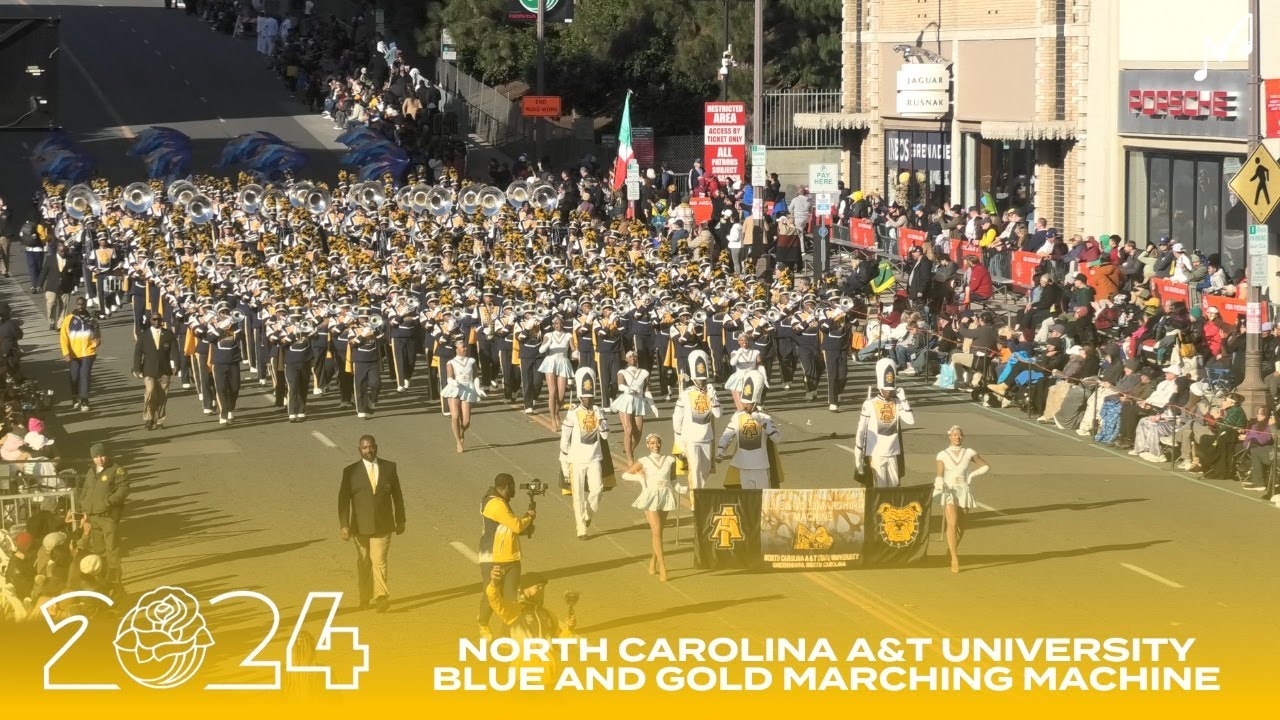 North Carolina A&T Blue and Gold Marching Machine - 2024 Pasadena Rose Parade